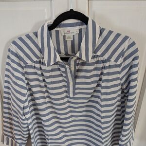 Vineyard Vines Blue and White Striped Shirt